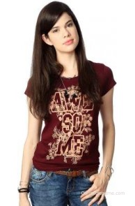 People Casual Short Sleeve Printed Women's Top